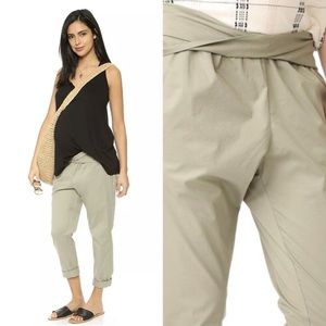 Hatch The Ipek Maternity Cropped pants, khaki